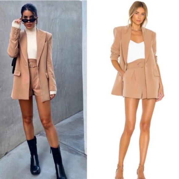NWT Camila Coelho -- Morena Blazer in Nude Toffee (S) - Picture 1 of 3